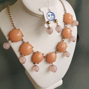 FUN! Peach and pink bib set 18-20 inch (#2)